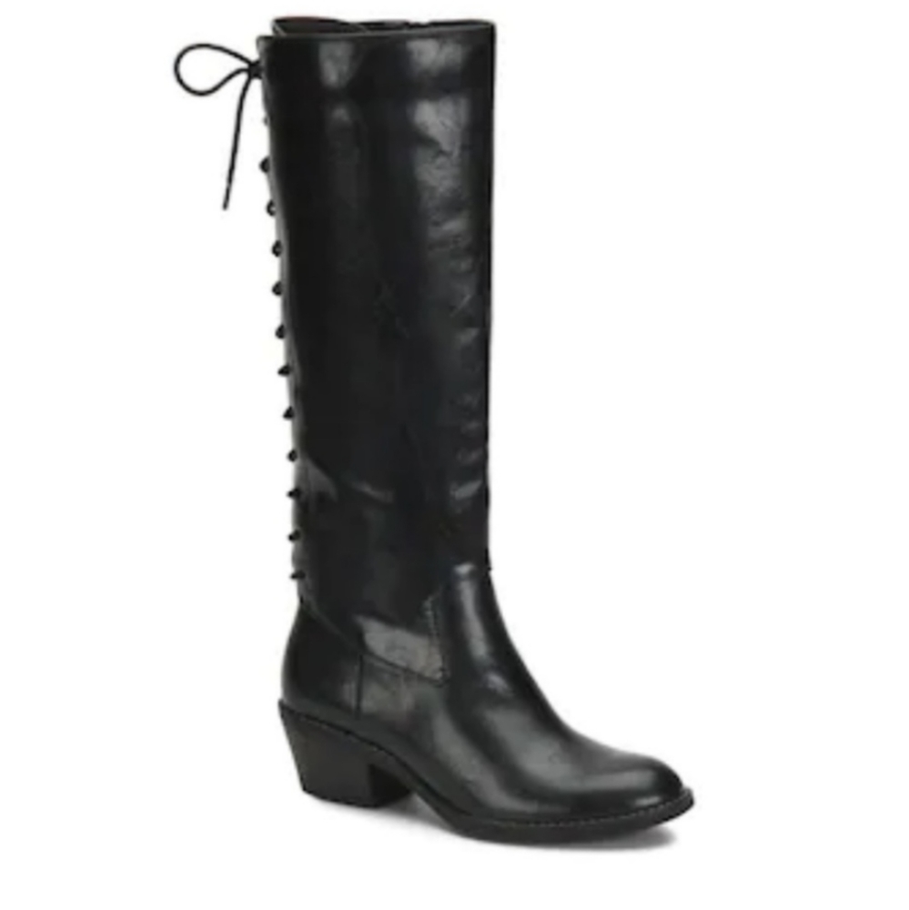 Sz 8 Eurosoft Tall Lace-up Back "Carlen" Boots